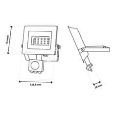 LUMILED Reflektor LED s senzorjem gibanja ZUNA2 10W 900lm 6500K IP44