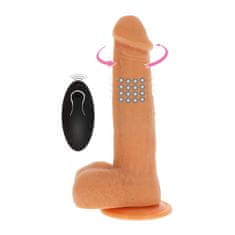 Toyjoy Realistični vibracijski dildo NAKED IV. z vrtljivimi kroglicami 21 cm