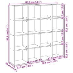 Vidaxl Knjižna omara artisian hrast 137,5x29x137,5 cm inženirski les