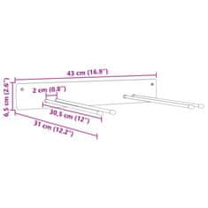 Vidaxl Stenska stojalo za shranjevanje vrtnega orodja črn jeklen