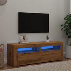 Vidaxl TV omarica z LED artisan hrast 120x35x40 cm inženirski les