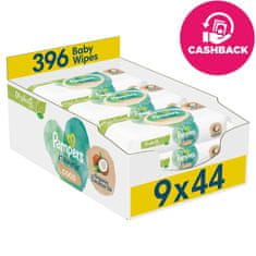 Pampers Harmony Coconut brez plastike 9x44 vlažilni robčki