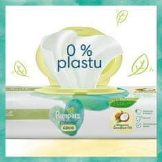 Pampers Harmony Coconut brez plastike 9x44 vlažilni robčki