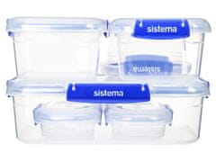 Sistema Sistema KLIP IT PLUS Komplet 6 škatlic za hrano 2x 180 ml, 2x 400 ml, 1x 1 l in 1x 2,2 l