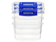 Sistema Sistema KLIP IT PLUS Set škatlic za hrano 3 kosi 2 sponki 400 ml