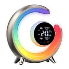 Immax LED nočna lučka PEACOCK z uro/ RGB svetloba/ 20W/ 400lm/ 5V/2,1A/ USB vhod/ zlata