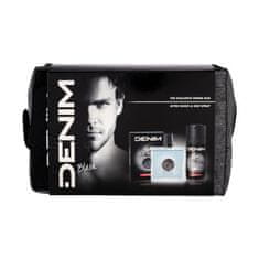 Denim Black Set vodica po britju 100 ml + deodorant 150 ml + kozmetična torbica