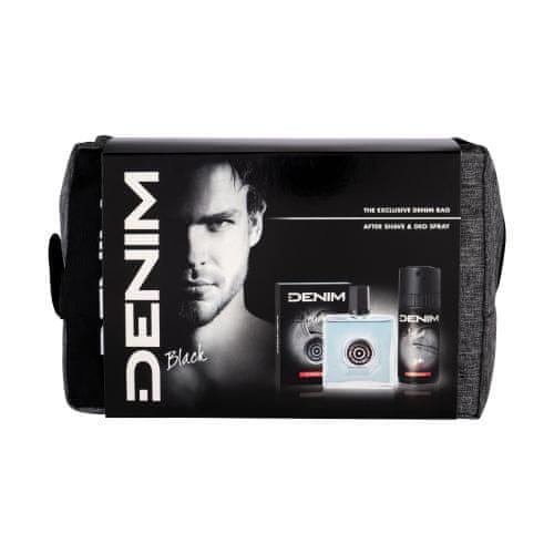 Denim Black Set vodica po britju 100 ml + deodorant 150 ml + kozmetična torbica