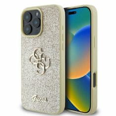 Guess Ovitek za IPHONE 16 Pro Max (Fixed Glitter Big 4G), zlat