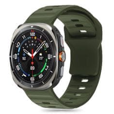 Tech-protect Silicone Line pašček za Samsung Galaxy Watch Ultra 47mm, olive green