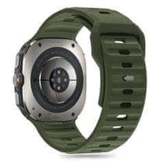 Tech-protect Silicone Line pašček za Samsung Galaxy Watch Ultra 47mm, olive green