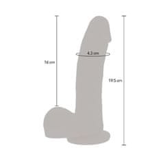 Toyjoy Realistični vibracijski dildo NAKED II. z magnetnim impulzoma 19,5 cm