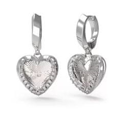 Guess Romantični jekleni uhani Mon Amour JUBE04608JWRHT/U