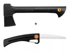 Fiskars Komplet univerzalna sekira A6+ vrtna žaga SW16 SOLID