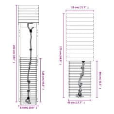 Vidaxl Igralo s plezalno steno impregnirana trdna borovina