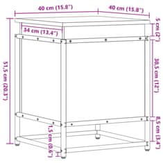 Vidaxl Škatla s pokrovom sonoma hrast 40x40x51,5 cm inženirski les