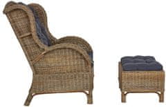 Linder Exclusiv LEX Ratanov stol CONSUL RATTAN Dark Grey