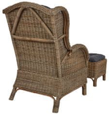 Linder Exclusiv LEX Ratanov stol CONSUL RATTAN Dark Grey