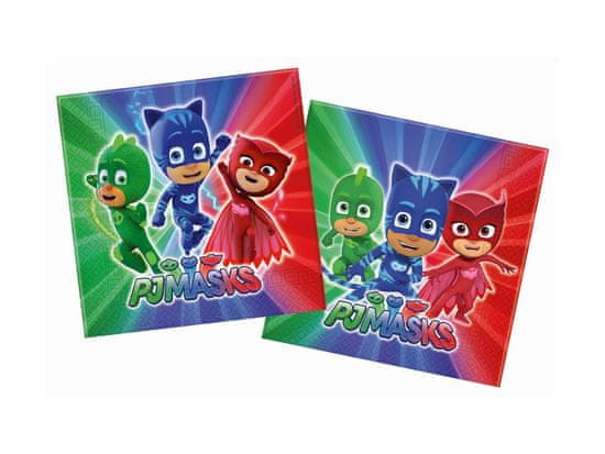 PJ Masks rojstnodnevni prtički 33 cm / 20 kos