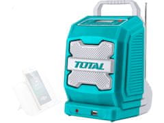 Total Gradbeni akumulatorski radio Skupaj TJRLI2001 AKU radio, 20V Li-ion, 2000mAh, brez baterije in polnilnika, industrijski