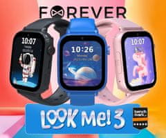 Forever Look Me! 3 KW-520 otroška pametna ura, 4G LTE, modra