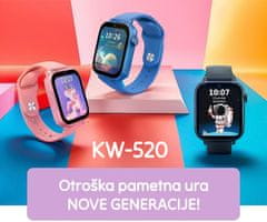 Forever Look Me! 3 KW-520 otroška pametna ura, 4G LTE, modra