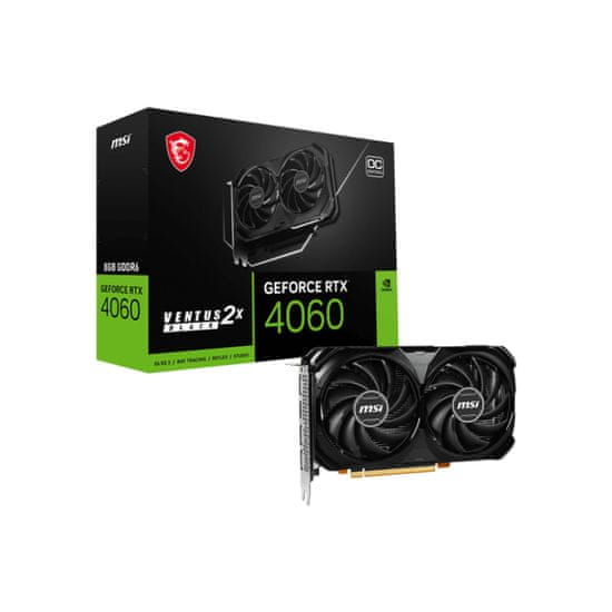 MSI Grafična kartica nVidia RTX4060 Ventus 2X - 8GB GDDR6 (RTX 4060 VENTUS 2X BLACK)