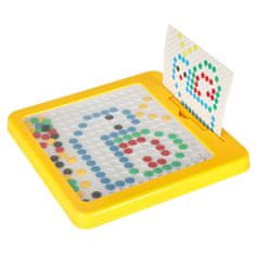 WOWO Magnetna tabla montessori mozaik barvne pike rumena 26 x 26 cm