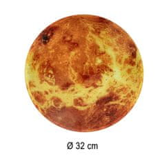 slomart Stenska ura Planet Mars s prikazovalnikom LED 32 cm oranžna