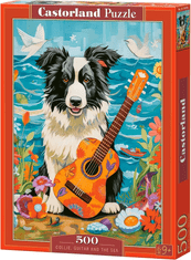 Castorland Puzzle Collie, kitara in morje 500 kosov