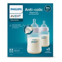 Philips Avent Anti-colic steklenička 260ml, 1m+, 2 kosa