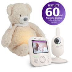 Philips Avent Baby Monitor Video SCD891/26+NATTOU Sleepy Bear Beige 0m+