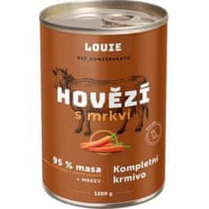 Louie cons. za pse govedina s korenčkom 1200 g