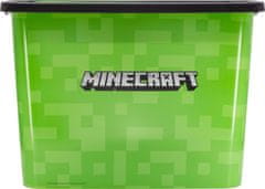 Stor ŠKATLA ZA SHRANJEVANJE S POKROVOM MINECRAFT 23L, PLASTIČNA