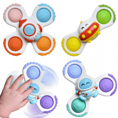 WOOPIE Spinner Sensory Toy Rocket Space Ufo 3 kosi.