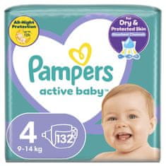 Pampers Active Baby plenice za enkratno uporabo 4 (9-14 kg) 132 kosov