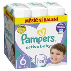 Pampers Active Baby plenice za enkratno uporabo 6 (13-18 kg) 128 kosov - MESEČNA DOBAVA