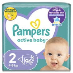 Pampers Active Baby plenice za enkratno uporabo 2 (4-8 kg) 96 kosov