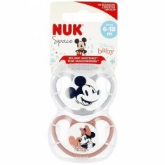 Nuk 9837 SILIKONSKA LUTKA VESOLJSKA MIŠKA MICKEY MOUSE 6-18 2 KOSA/ŠKATLA 529111