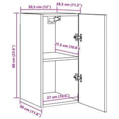 Vidaxl TV omarica 2 kosa artisan hrast 30,5x30x60 cm inženirski les