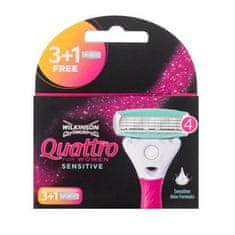 Wilkinson Sword Quattro For Women Sensitive Set nadomestne britvice 4 kos za ženske