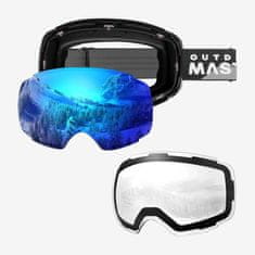 Outdoor master Smučarska Očala Pro Snow + prozorna leča, Black frame with Blue lens