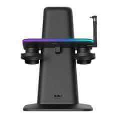 MojPlanet RGB navpično stojalo Meta z uradno blagovno znamko Kiwi Design QC03 za Meta Quest 3/Quest 2/Quest PRO Black