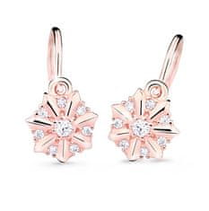 Cutie Jewellery Šarmantni otroški uhani iz roza zlata C2754-10-X-4 (Barva bela)