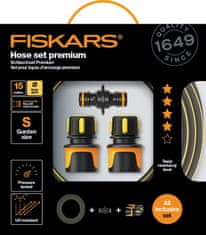 Fiskars PREMIUM komplet cevi 9mm 3/8 15m + spojke 1027101