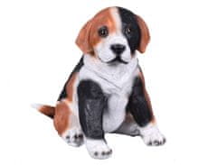 Pes Beagle sedi poliresin 15x21x23cm