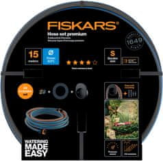 Fiskars Premium komplet cevi za namakanje 13 mm (1/2") 15 m z držalom za cev