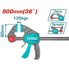 Total Hitra mizarska spona 900mm/135kg/IND (THT1346803)