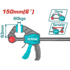 Total Hitra mizarska spona 150mm/IND (THT1340601)