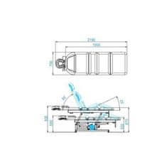 AZZURRO Električni masažni kavč Azzurro 693A 1 motor bela